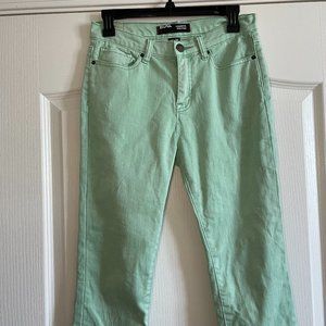 BDG Womens High Rise Apple Green Denim Cigarette Skinny Jeans Size 27x30